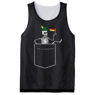 Oktoberfest Skeleton Pocket German Bavarian Mesh Reversible Basketball Jersey Tank