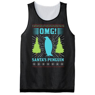 Omg Santa's Penguin Mesh Reversible Basketball Jersey Tank