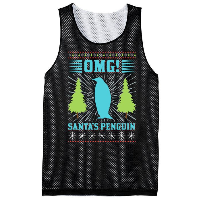 Omg Santa's Penguin Mesh Reversible Basketball Jersey Tank