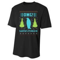 Omg Santa's Penguin Performance Sprint T-Shirt