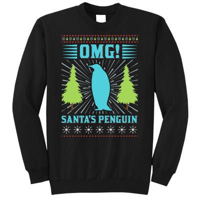 Omg Santa's Penguin Tall Sweatshirt