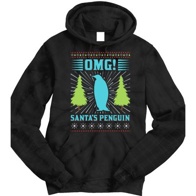 Omg Santa's Penguin Tie Dye Hoodie