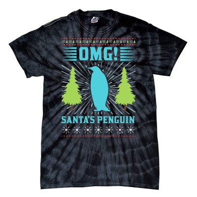 Omg Santa's Penguin Tie-Dye T-Shirt