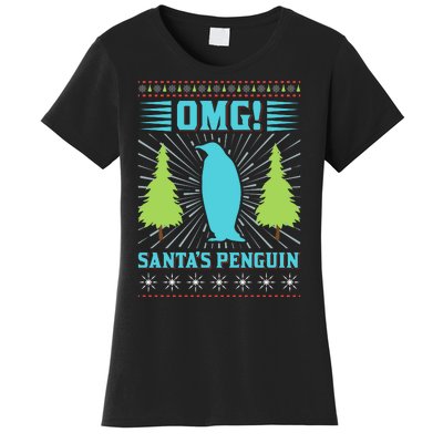 Omg Santa's Penguin Women's T-Shirt