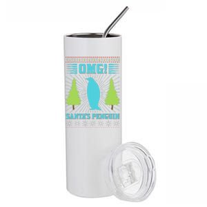 Omg Santa's Penguin Stainless Steel Tumbler