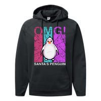 Omg Santa's Penguin Performance Fleece Hoodie