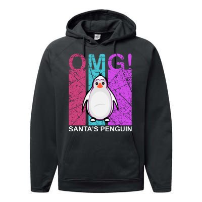 Omg Santa's Penguin Performance Fleece Hoodie