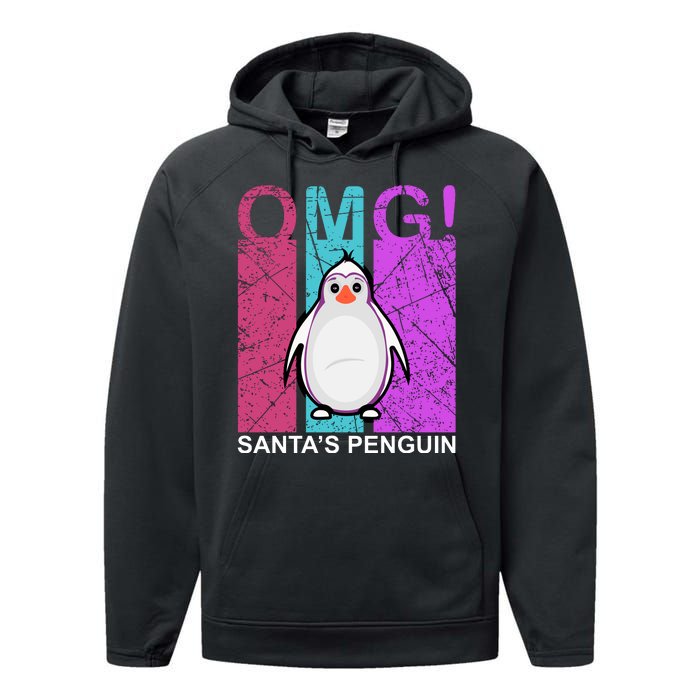 Omg Santa's Penguin Performance Fleece Hoodie