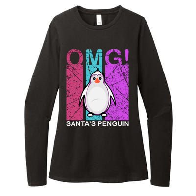 Omg Santa's Penguin Womens CVC Long Sleeve Shirt