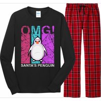 Omg Santa's Penguin Long Sleeve Pajama Set