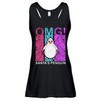 Omg Santa's Penguin Ladies Essential Flowy Tank