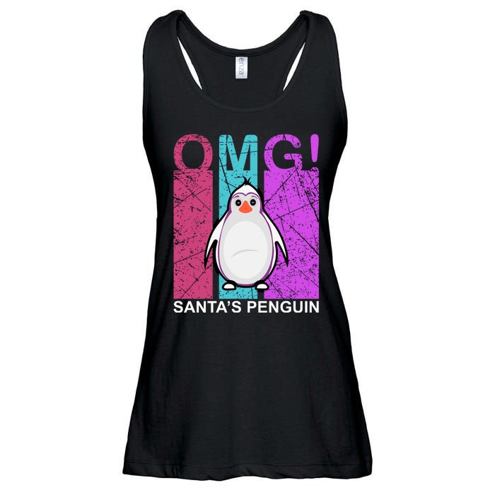 Omg Santa's Penguin Ladies Essential Flowy Tank