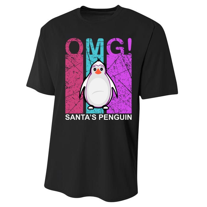 Omg Santa's Penguin Performance Sprint T-Shirt