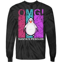 Omg Santa's Penguin Tie-Dye Long Sleeve Shirt