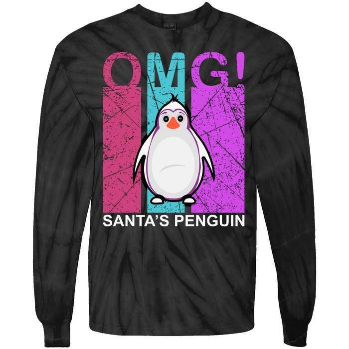 Omg Santa's Penguin Tie-Dye Long Sleeve Shirt