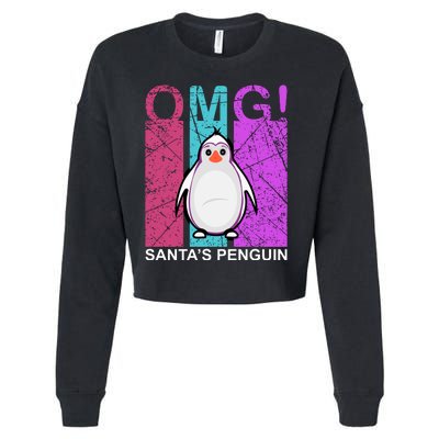 Omg Santa's Penguin Cropped Pullover Crew