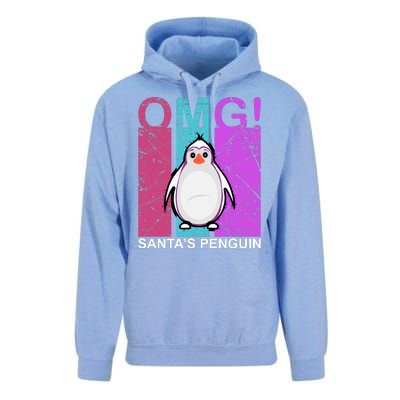 Omg Santa's Penguin Unisex Surf Hoodie