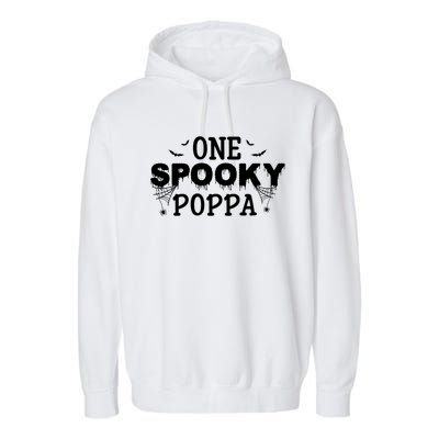 One Spooky Poppa Group Matching Family Halloween Costumes Meaningful Gift Garment-Dyed Fleece Hoodie