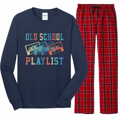 Old School Playlist Rock Cassette Tape Music Old School Band Long Sleeve Pajama Set