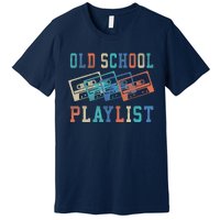 Old School Playlist Rock Cassette Tape Music Old School Band Premium T-Shirt