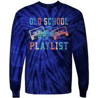 Old School Playlist Rock Cassette Tape Music Old School Band Tie-Dye Long Sleeve Shirt