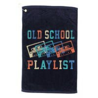 Old School Playlist Rock Cassette Tape Music Old School Band Platinum Collection Golf Towel