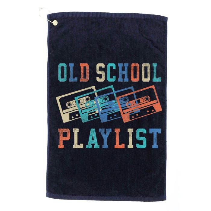 Old School Playlist Rock Cassette Tape Music Old School Band Platinum Collection Golf Towel