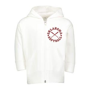 Oklahoma Softball Roundel Toddler Zip Fleece Hoodie