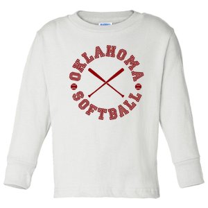 Oklahoma Softball Roundel Toddler Long Sleeve Shirt