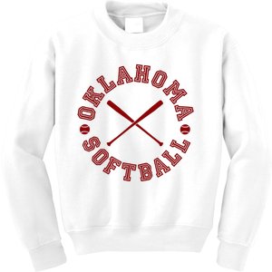 Oklahoma Softball Roundel Kids Sweatshirt