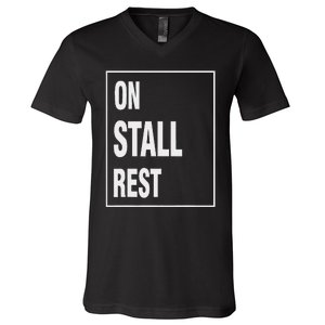 One Stall Rest Funny Quote With Square Frame Shopping. V-Neck T-Shirt