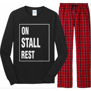 One Stall Rest Funny Quote With Square Frame Shopping. Long Sleeve Pajama Set