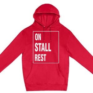 One Stall Rest Funny Quote With Square Frame Shopping. Premium Pullover Hoodie