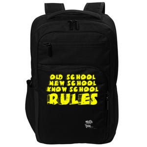 Old School Rap Hip Hop 2000S New School Know School Nas Impact Tech Backpack