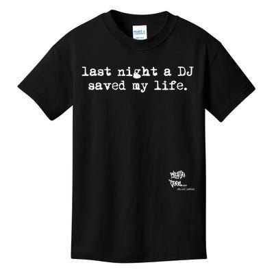 Old School Rap Hip Hop Last Night A Dj Saved My Life 80S Kids T-Shirt