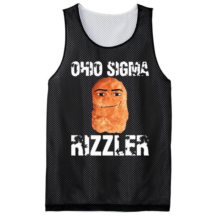 Ohio Sigma Rizzler Meme Rizz Internet Mesh Reversible Basketball Jersey Tank