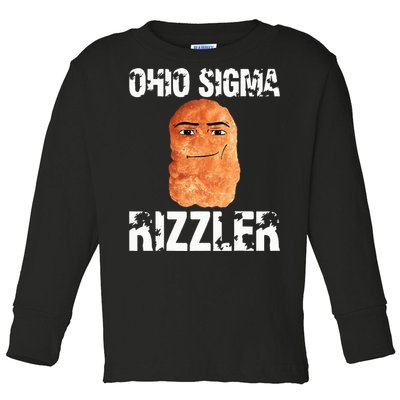 Ohio Sigma Rizzler Meme Rizz Internet Toddler Long Sleeve Shirt