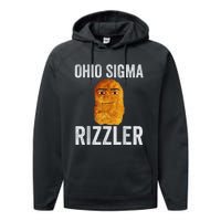 Ohio Sigma Rizzler Funny Meme Chicken Nugget Performance Fleece Hoodie