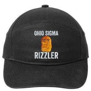 Ohio Sigma Rizzler Funny Meme Chicken Nugget 7-Panel Snapback Hat