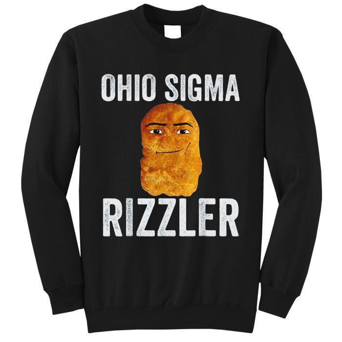 Ohio Sigma Rizzler Funny Meme Chicken Nugget Tall Sweatshirt