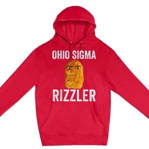 Ohio Sigma Rizzler Funny Meme Chicken Nugget Premium Pullover Hoodie