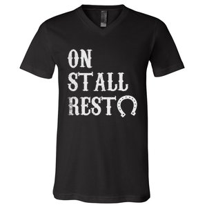 On Stall Rest Horse V-Neck T-Shirt