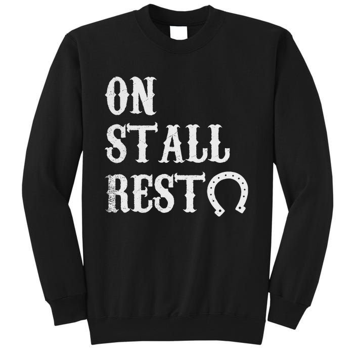 On Stall Rest Horse Tall Sweatshirt