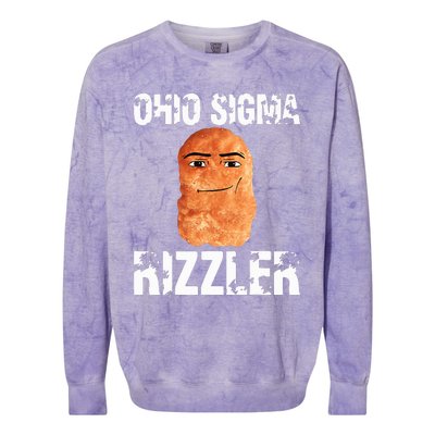 Ohio Sigma Rizzler Meme Rizz Internet Memes Funny Memes Genz Colorblast Crewneck Sweatshirt