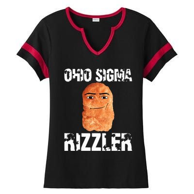 Ohio Sigma Rizzler Meme Rizz Internet Memes Funny Memes Genz Ladies Halftime Notch Neck Tee