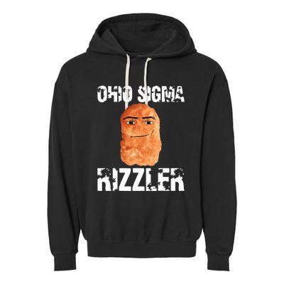 Ohio Sigma Rizzler Meme Rizz Internet Memes Funny Memes Genz Garment-Dyed Fleece Hoodie