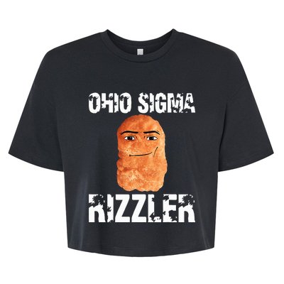 Ohio Sigma Rizzler Meme Rizz Internet Memes Funny Memes Genz Bella+Canvas Jersey Crop Tee