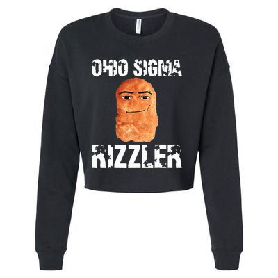 Ohio Sigma Rizzler Meme Rizz Internet Memes Funny Memes Genz Cropped Pullover Crew