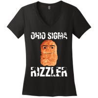 Ohio Sigma Rizzler Meme Rizz Internet Memes Funny Memes Genz Women's V-Neck T-Shirt