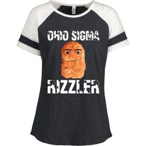 Ohio Sigma Rizzler Meme Rizz Internet Memes Funny Memes Genz Enza Ladies Jersey Colorblock Tee